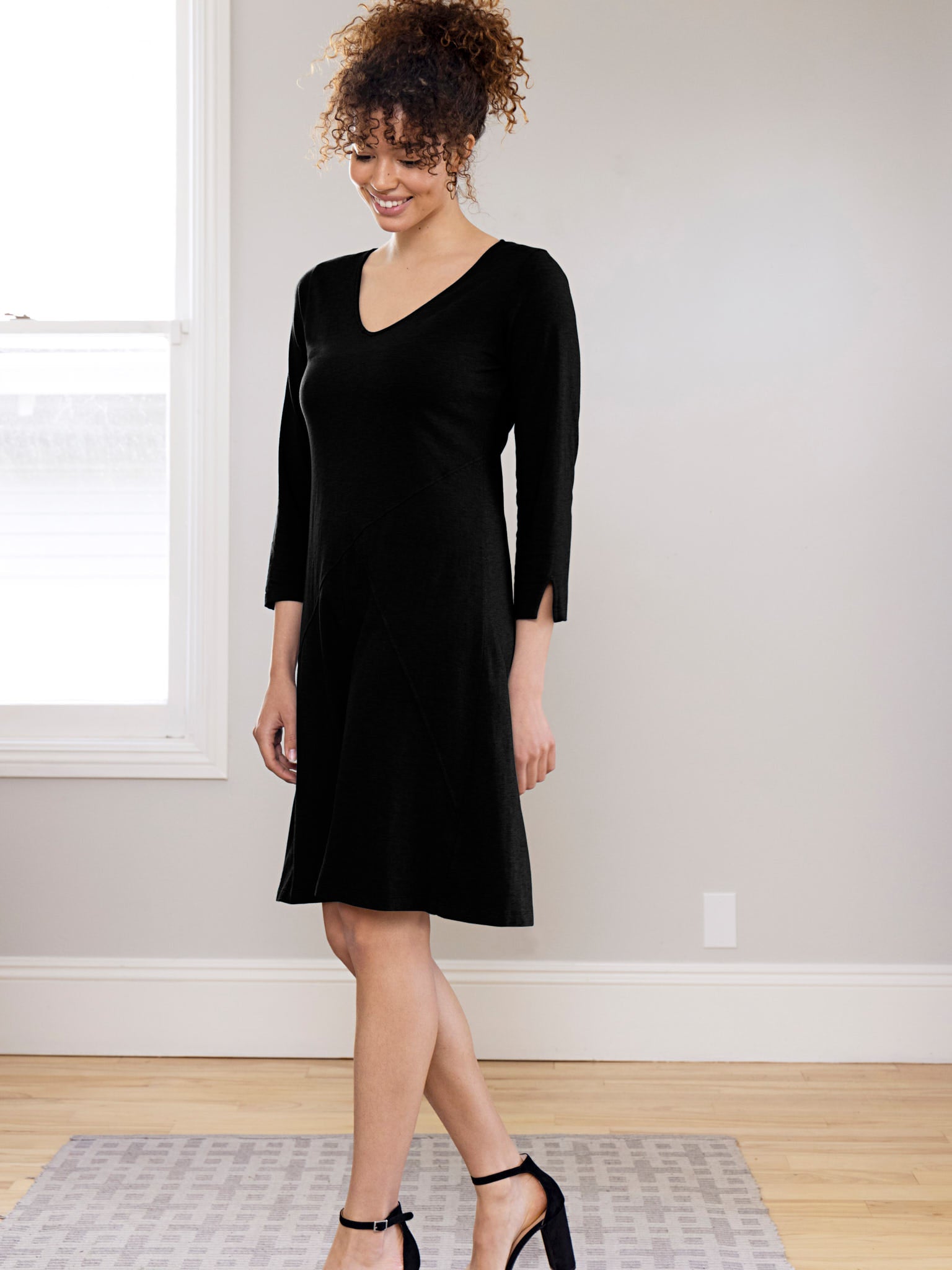 Slub Panel Dress