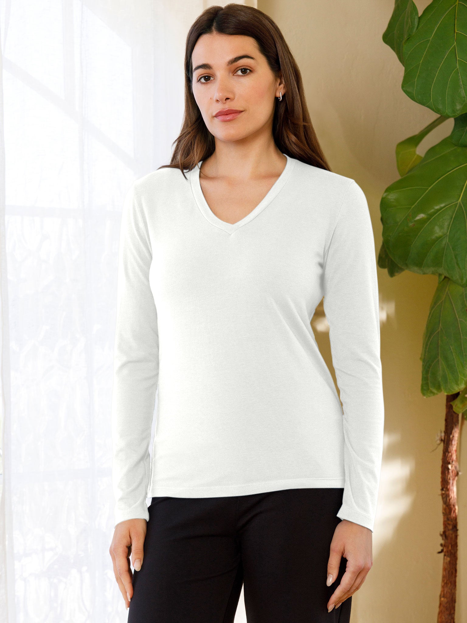 Long Sleeve V Neck